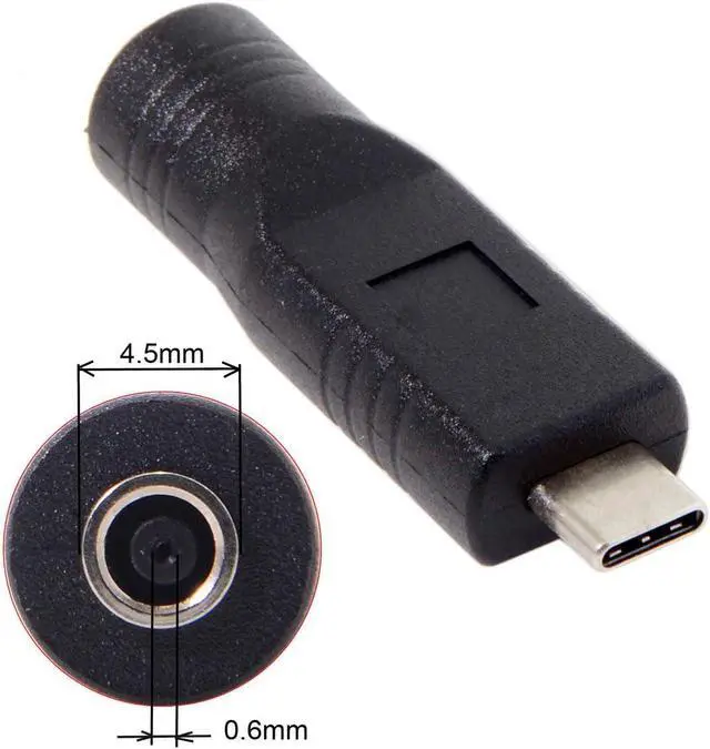 Alt view image 2 of 7 - DC Jack 4.5x3.0mm Input to USB-C Type-C Device 5V/9V/15V/20V Straight Type Plug Power PD 65W Charge Adapter Emulator Trigger Compatible with Laptop Phone