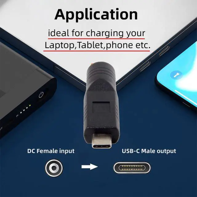 Alt view image 6 of 7 - Rectangle Thinkpad X1 Input to USB-C Type-C Device 5V/9V/15V/20V Straight Type Plug Power PD 65W Charge Adapter Emulator Trigger Compatible with Laptop Phone