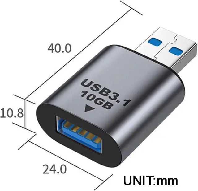Alt view image 5 of 7 - USB 3.0/3.1 Type A Male Host to USB 3.0/3.1 A Female Device Data Adapter 10Gbps Extension Compatible with Laptop Desktop