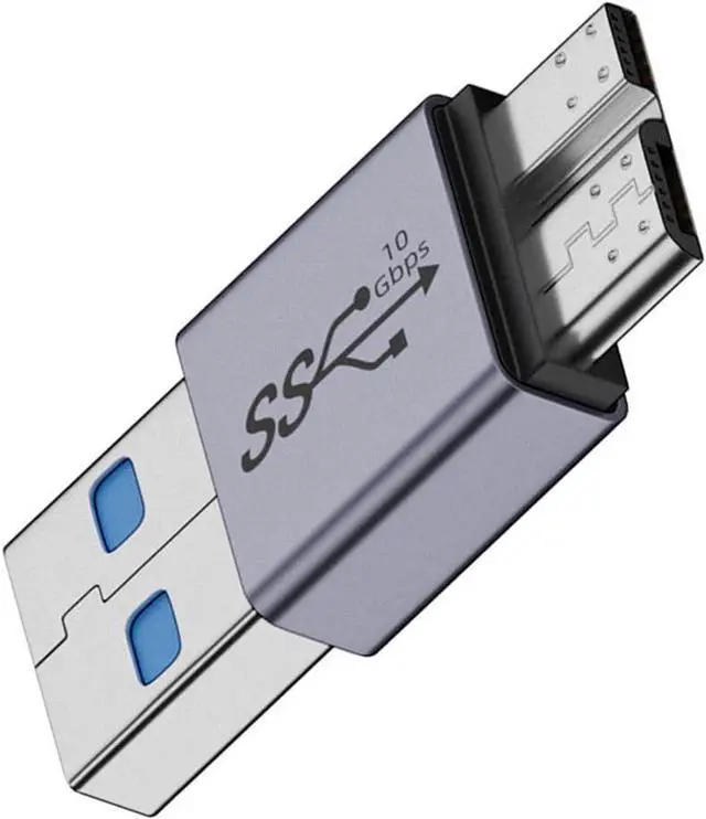Main image of USB 3.1 Type A Male Host to Micro USB 3.0 Male Device Adapter 10Gbps Data Power Compatible with Laptop SSD Disk
