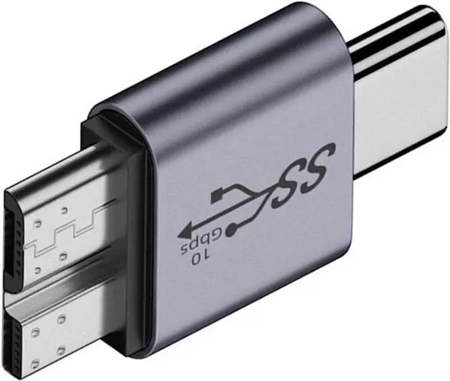Main image of USB-C USB 3.1 Type C Male Host to Micro USB 3.0 Device Male Adapter 10Gbps Data Power Compatible with Laptop SSD Disk