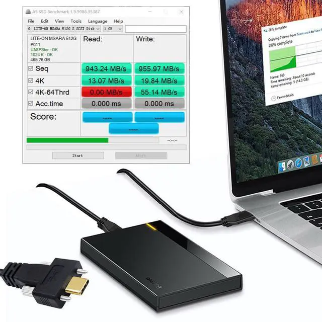 Alt view image 5 of 7 - USB 3.1 Type-C Male to Dual Thumbscrew Locking USB-C 10Gbps Data 4K Video 65W Power Cable Straight Connector Panel Mount Type 3ft (100cm)