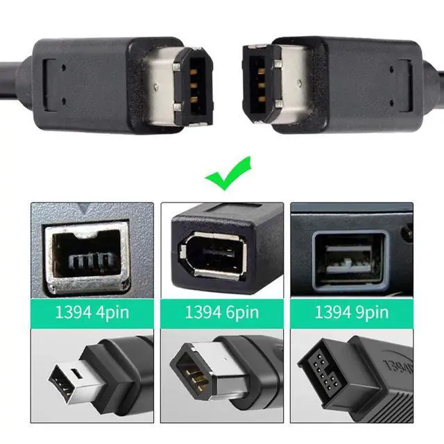 Alt view image 5 of 7 - IEEE 1394 6Pin Male to 1394a 6Pin Male Extension Firewire Cable Compatible with Data Video Capture Card 400Mbps to 400Mbps 180cm