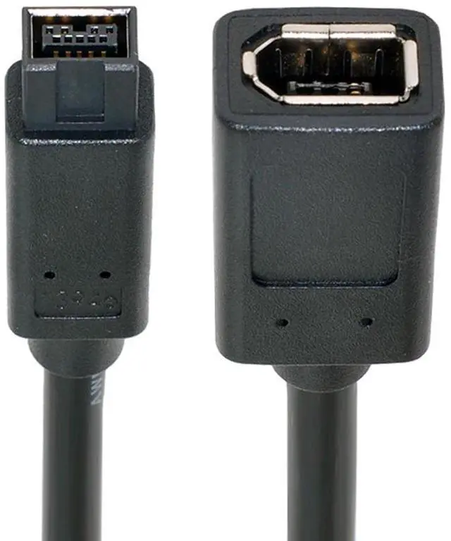 Main image of IEEE 1394b 9Pin Male to 1394a 6Pin Female Extension Firewire Cable Compatible with Data Video Capture Card 800Mbps to 400Mbps 20cm