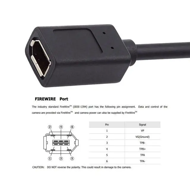 Alt view image 4 of 7 - IEEE 1394 6Pin Male to 1394a 6Pin Female Extension Firewire Cable Compatible with Data Video Capture Card 400Mbps to 400Mbps 20cm