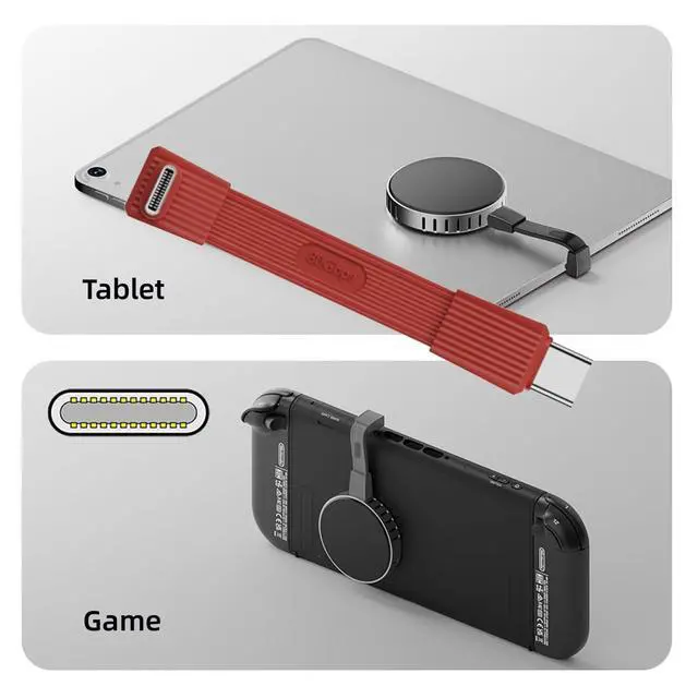 Alt view image 5 of 7 - USB5.0 Type-C 80Gbps Flat Slim FPC USB-C Male to Male & Female Extension Cable Up Angled 90 Degree 240W 16K 8K 60Hz 5K Compatible with 40Gbps USB4.0 Thunderbolt Red Color (2-Pack)