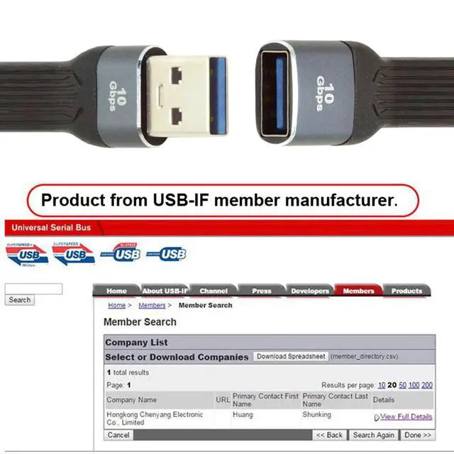 Alt view image 4 of 7 - 10Gbps USB 3.0 Type-A Male to USB3.0 Type-A Female Extension Flat Slim FPC Data Power Cable Compatible with Laptop Phone (Black 13cm)
