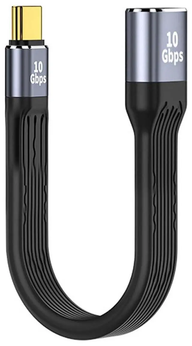 Main image of USB-C USB 3.1 Type C Male Host to USB3.0 Type-A Female OTG Device Flat Slim FPC Data Cable 10Gbps Compatible with Laptop Phone (Black 13cm)