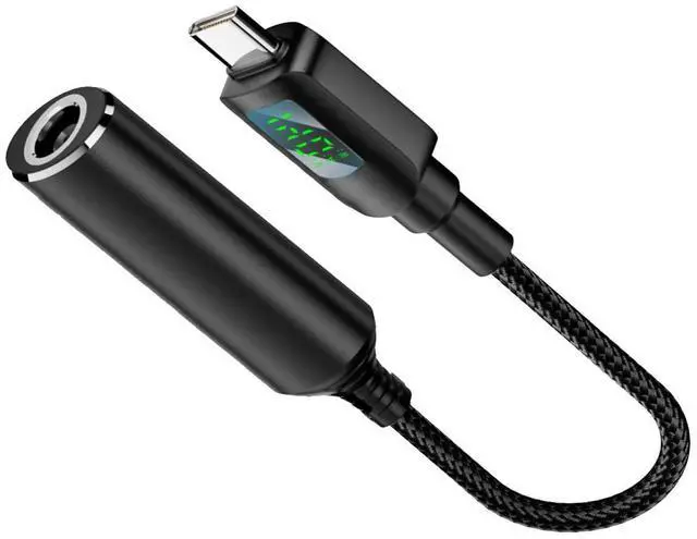 Main image of DC Jack 6.0x1.4mm Power Input to USB-C Type-C Power 140W Smart LED Display PD 100W 65W Charge Cable Compatible with Laptop Phone PD9V/5V/20V/7A