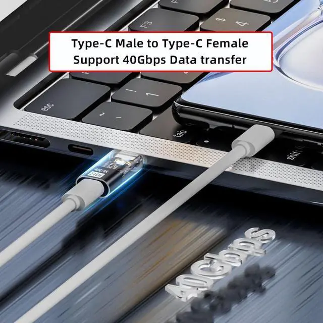 Alt view image 3 of 7 - Type-C USB-C to USB3.2 Type-A Adapter OTG 10Gbps 40Gbps 120W 240W Data Fast Charging Smart LED Display Tester Detector (3pack)