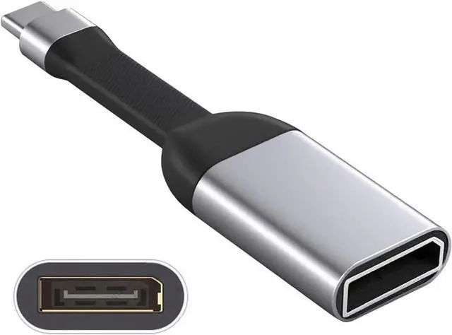 Main image of USB4 Type-C Source USB5.0 USB-C Host to Displayport 4K 60hz UHD Sink HDTV Monitor Adapter Ultra Slim Flat Cable 1080p Compatible with Laptop Tablet Phone