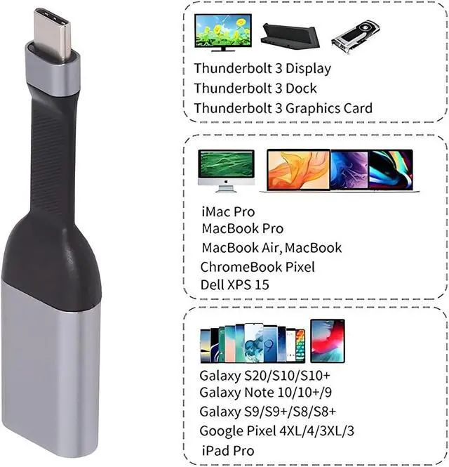 Alt view image 6 of 7 - USB4 Type-C Source USB5.0 USB-C Host to HDMI 4K 60hz UHD Sink HDTV Monitor Adapter Ultra Slim Flat Cable 1080p Compatible with Laptop Tablet Phone