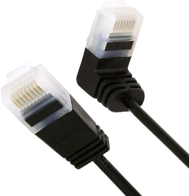 Main image of Angled Straight RJ45 High Flexible Patch Cable Cat6 for GigE CCD Data-High Flex Tray 50cm (Up Angled)