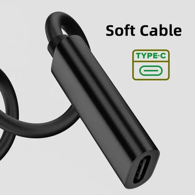 Alt view image 7 of 7 - Xiwai Type C USB-C Female Input to 65W DC Power PD Charge Cable fit for Laptop 18-20V (4.8x1.7mm)