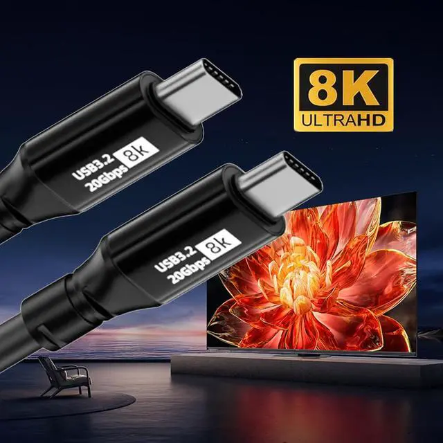 Alt view image 6 of 7 - 10Gbps USB-C USB 3.1 Type C Gen2 Male to Male Data 100W Cable with E-Marker (2.0M)