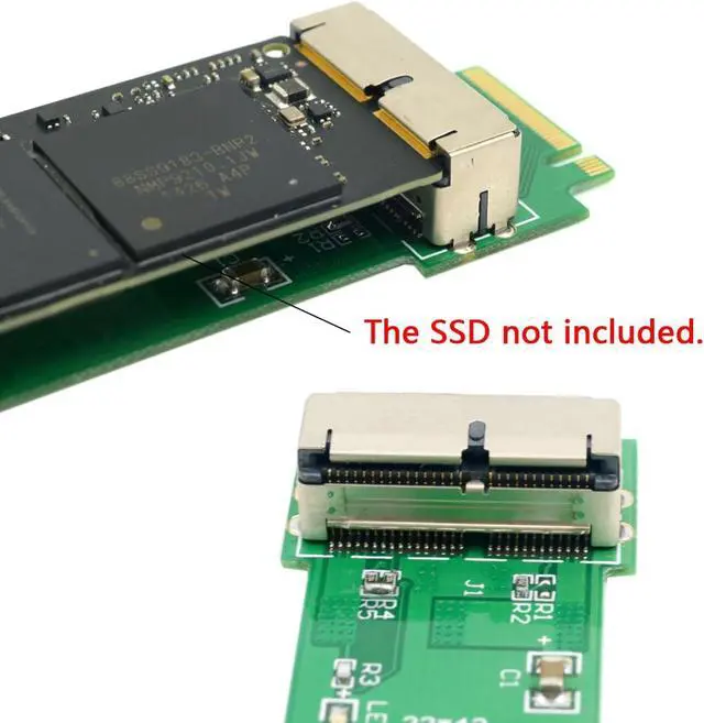 Alt view image 7 of 7 - 12+16Pin SSD to NVME M.2 NGFF M-Key for 2013 2014 2015 2016 2017 MAC Air Pro SSD