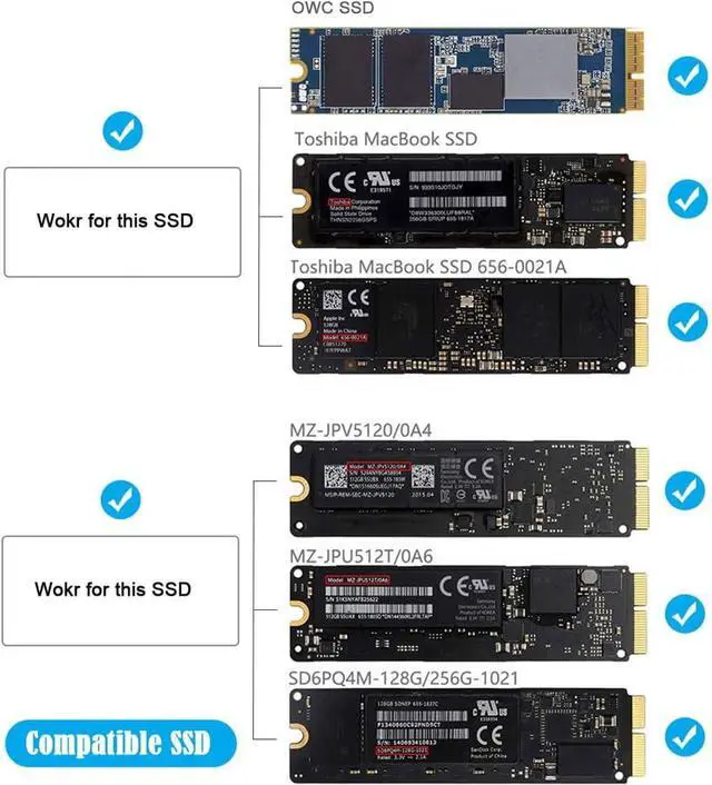 Alt view image 7 of 7 - PCI Express PCI-E to 2013 2014 2015 Mac Pro Air 12+16Pin SSD AHCI NVME Convert Card for A1493 A1502 A1465 A1466
