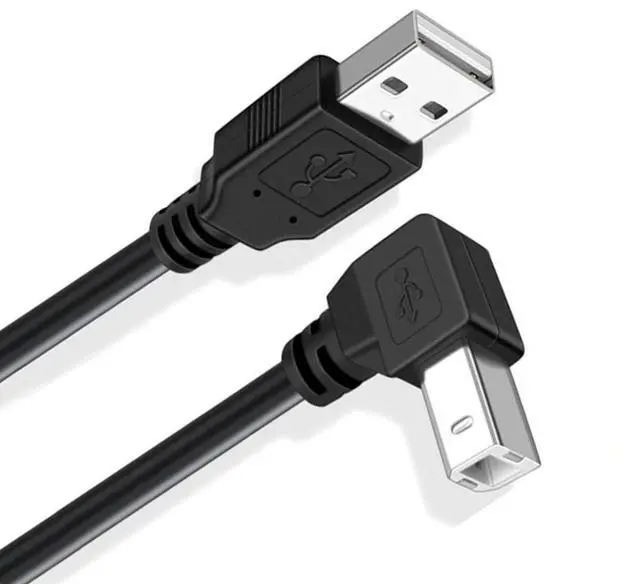 Main image of USB 2.0 A Male to B Male Cable Down Angled 90 Degree for Printer Scanner Hard Disk (150CM)