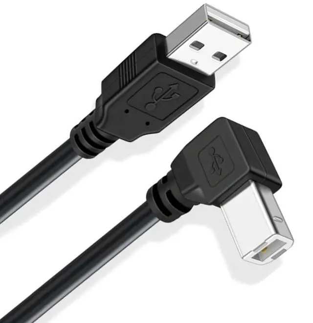 Main image of USB 2.0 A Male to B Male Right Angled 90 Degree Printer Scanner Hard Disk Cable (150CM)