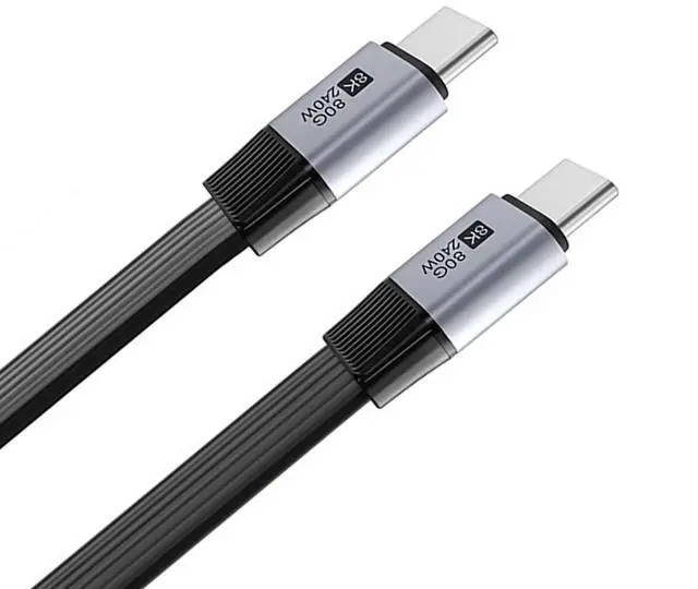 Main image of FPC Flat USB 3.1 Type-C USB-C Male to Male Data Cable 240W 80Gbps 8K Video for Laptop Phone Drive (20cm)