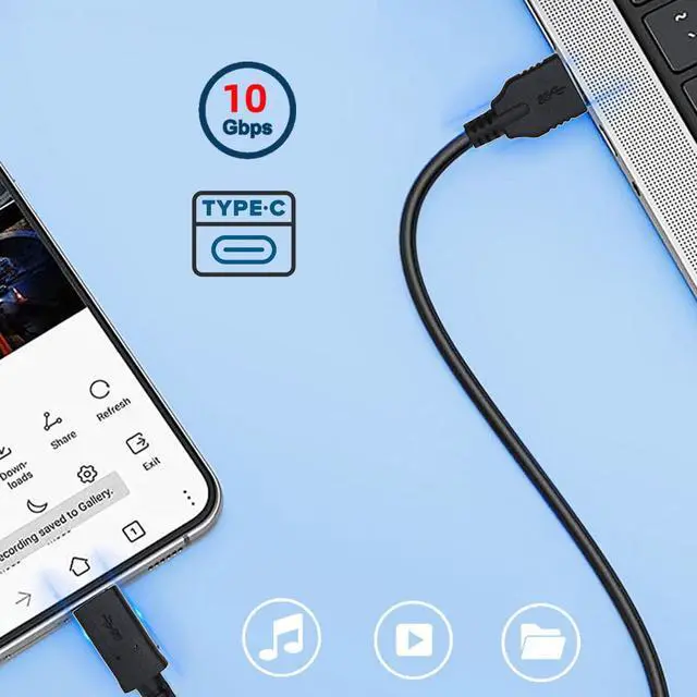 Alt view image 7 of 7 - 5Gbps USB-C 3.1 Type C USB-C to USB 3.0 Male Data Cable for Laptop & Tablet & Phone (500cm)