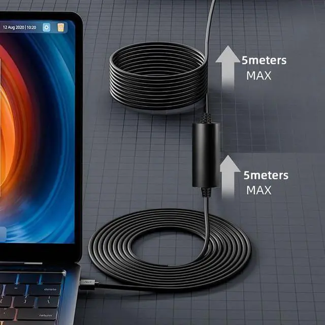 Alt view image 5 of 7 - 5Gbps USB-C 3.1 Type C USB-C to USB 3.0 Male Data Cable for Laptop & Tablet & Phone (800cm)