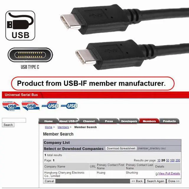 Alt view image 7 of 7 - 10Gbps Reversible USB 3.1 Type-C Male to USB-C Male Data Cable for Tablet & Phone & Laptop 1m(100CM)