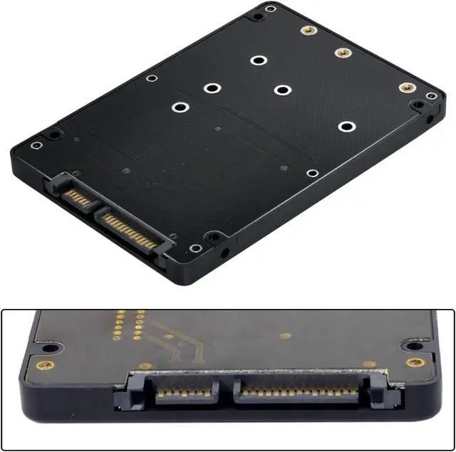 Alt view image 4 of 7 - 2 in 1 Combo M.2 NGFF B-Key & mSATA SSD to SATA 3.0 Adapter Converter Case Enclosure