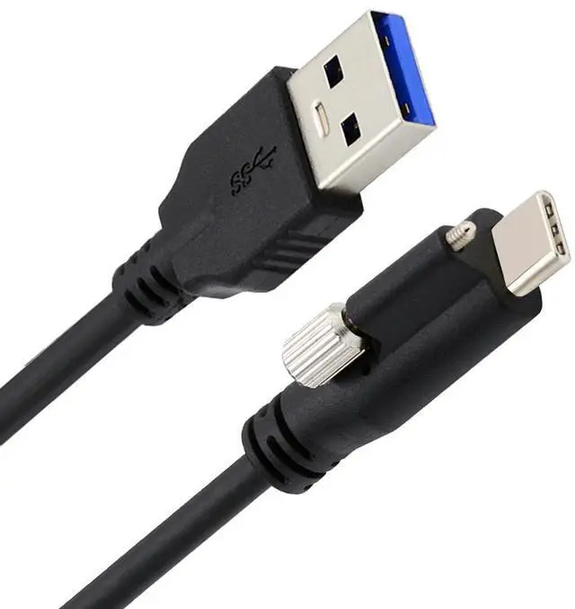 Main image of USB 3.1 Type-C Locking Connector to Standard USB3.0 Data Cable 1.2m with Panel Mount Screw