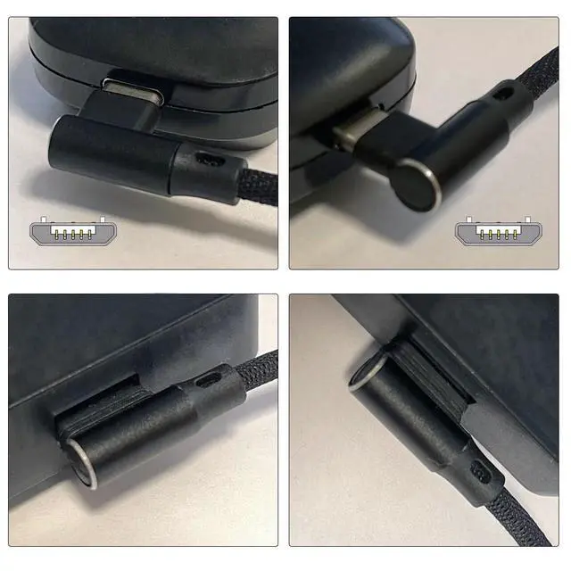 Alt view image 6 of 7 - USB-C 3.1 Type-C to Left Angled 90 Degree USB 2.0 Data Cable with Sleeve for Tablet & Mobile Phone