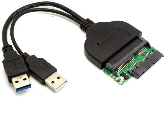 Main image of 1set USB 3.0 to SATA 22Pin & SATA to Micro SATA Adapter for 1.8" 2.5" Hard Disk Driver with Extral USB Power Cable