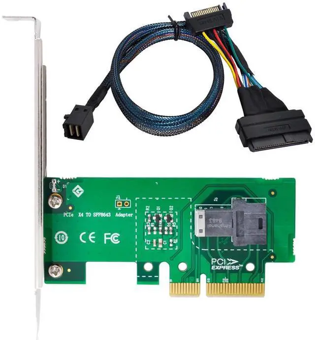 Main image of JSR PCI-E 3.0 x4 Lane Host Adapter M.2 NGFF M Key SSD to U.2 U2 Kit SFF-8639 with Cable for Mainboard SSD 750