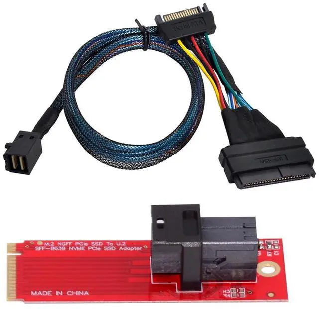 Main image of U.2 U2 Kit SFF-8639 NVME PCIe SSD Adapter & Cable for Mainboard Intel SSD 750 p3600 p3700 M.2 SFF-8643