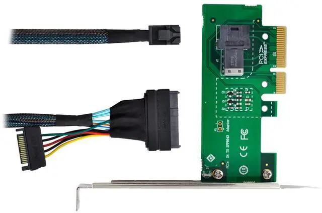 Alt view image 5 of 7 - JSR PCI-E 3.0 x4 Lane Host Adapter M.2 NGFF M Key SSD to U.2 U2 Kit SFF-8639 with Cable for Mainboard SSD 750