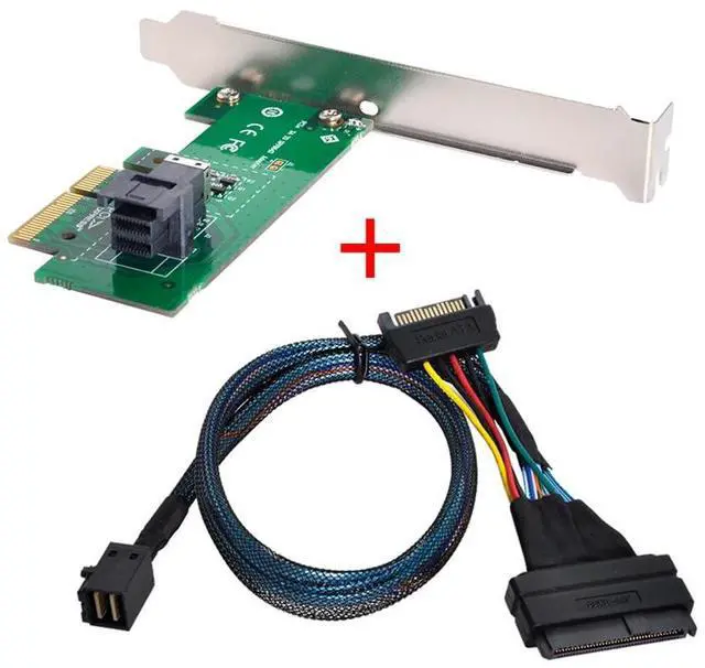 Alt view image 6 of 7 - JSR PCI-E 3.0 x4 Lane Host Adapter M.2 NGFF M Key SSD to U.2 U2 Kit SFF-8639 with Cable for Mainboard SSD 750