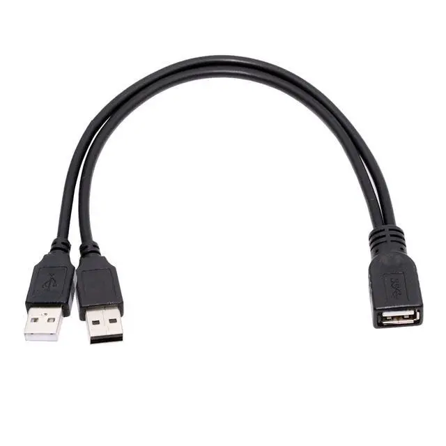 Alt view image 2 of 7 - USB 2.0 Female to Dual A Male Extra Power Data Y Extension Cable for 2.5" Mobile Hard Disk (20CM)