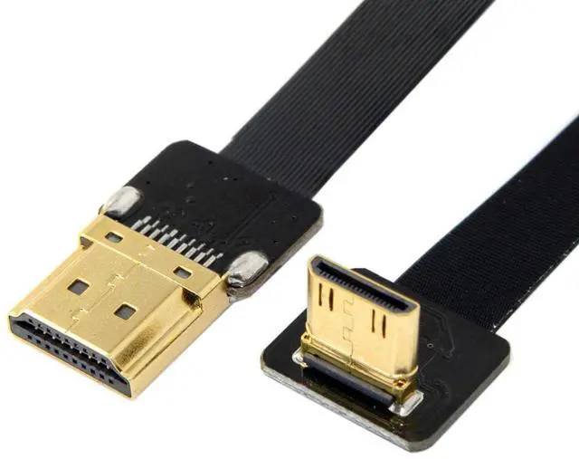 Main image of CYFPV 90 Degree Up Angled FPV Mini HDMI Male to HDMI Male FPC Flat Cable 50cm for FPV HDTV Multicopter Aerial Photography