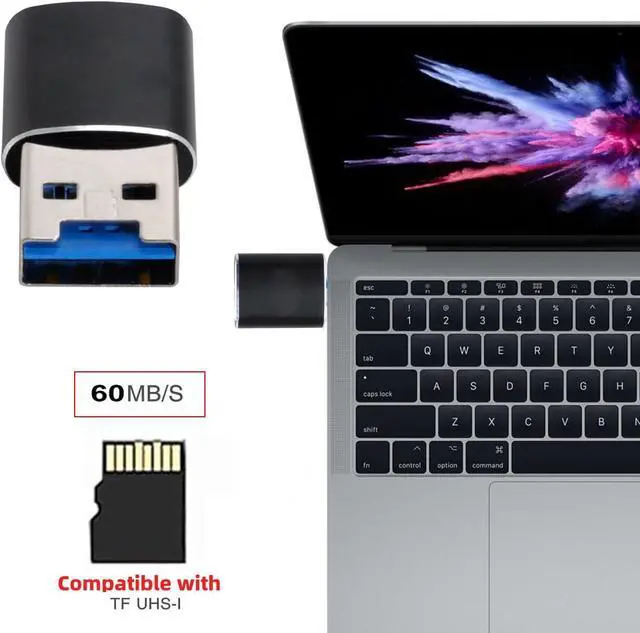 Alt view image 7 of 7 - Mini Size USB 3.0 to Micro SD SDXC TF Card Reader with Micro USB 5pin OTG Adapter for Tablet/Cell Phone