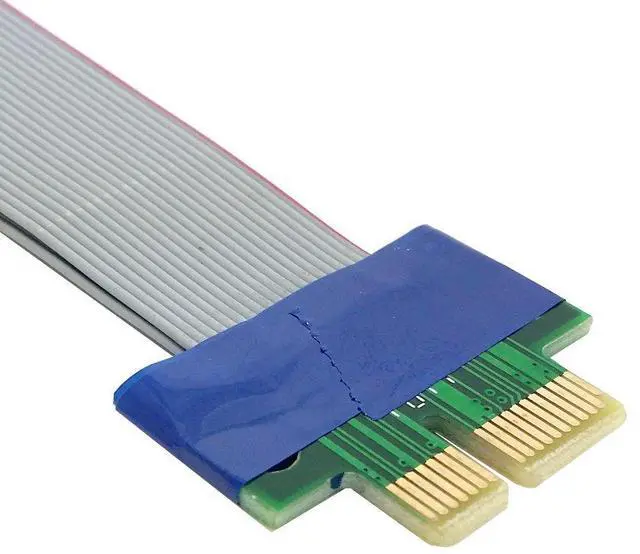 Alt view image 4 of 6 - PCI-E Express 1x to 16x Extension Flex Cable Extender Converter Riser Card Adapter with 4pin Power 20cm