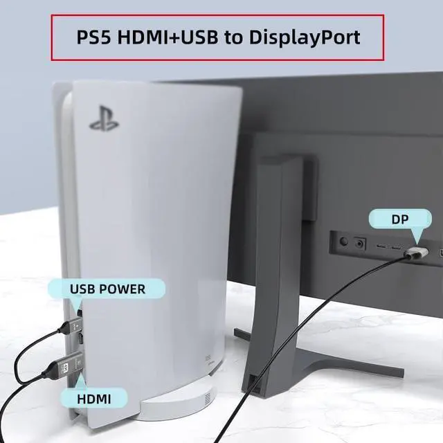 Alt view image 5 of 7 - HDMI Source to Male DisplayPort DP Sink 4K 2K Video Cable for PC Laptop Monitor 2m