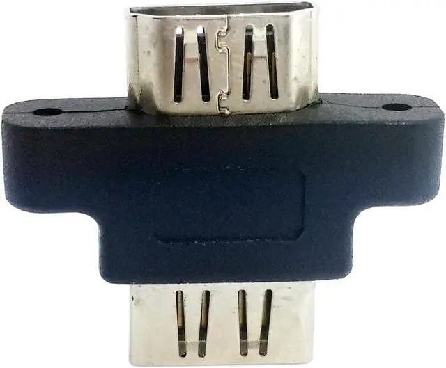 Alt view image 3 of 7 - HDMI Female to HDMI 1.4 Female Extension Extender Coupler Adapter with Panel Mount Holes