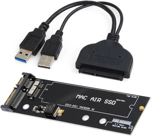 Main image of USB 3.0 to 12+6pin SSD HDD to SATA 22Pin Hard Disk Cartridge Drive for 2010 2011 Mac Air A1369 A1370 SSD