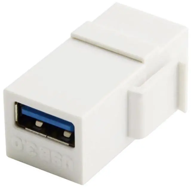 Main image of USB 3.0 A Female to A Female Extension Keystone Jack Coupler Adapter for Wall Plate Panel USB Cable