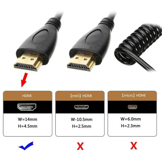 Alt view image 2 of 7 - HDMI Male to HDMI Male HDTV Stretch Spring Cable Compatible for HDTV DVB DVD PC 1080p 4K 60hz