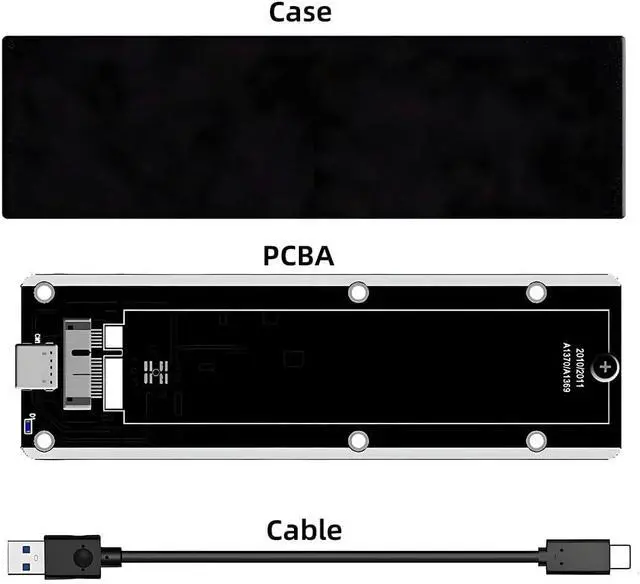 Alt view image 6 of 7 - USB 3.0 to 12+6pin SSD HDD Hard Disk Cartridge Drive for 2010 2011 Mac Air A1369 A1370