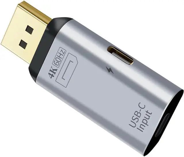 Main image of USB-C Type-C Female Host to Displayport Male with PD Power Port Monitor DP Displays Adapter 4K 60hz for Laptop Phone