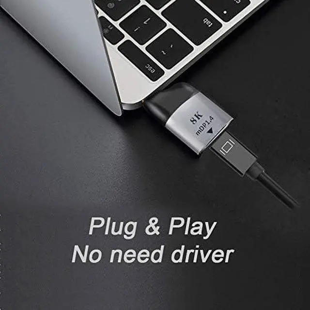 Alt view image 5 of 7 - USB-C Type-C Host to Mini Displayport Female Monitor Mini-DP Displays Adapter 4K 60hz for Laptop Phone