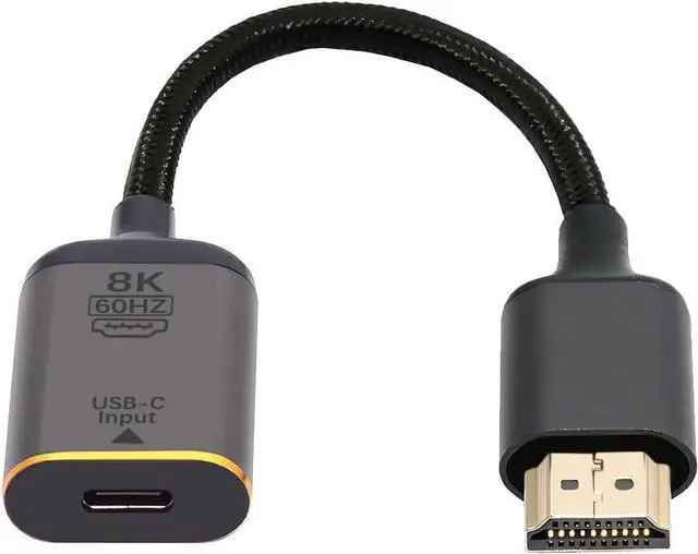 Main image of USB-C Type-C Female Host to HDMI Male Monitor HDTV Displays Short Cable Adapter 8K 60hz for Laptop Phone