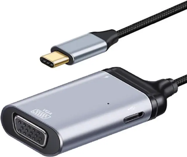 Main image of USB-C Type-C Host to VGA Female Monitor RGB HDB-15Pin Displays with PD Female Power Port Cable Adapter 1080P 60hz