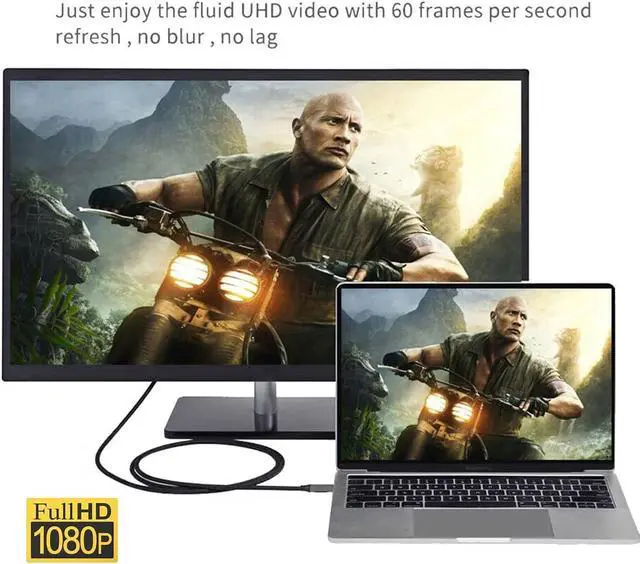 Alt view image 7 of 7 - USB-C Type-C Host to VGA Male Monitor RGB HDB-15Pin Displays Cable 4K 60hz for Laptop Phone (1.8m/6ft)